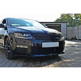 Накладка сплиттер на передний бампер на Skoda Octavia III RS